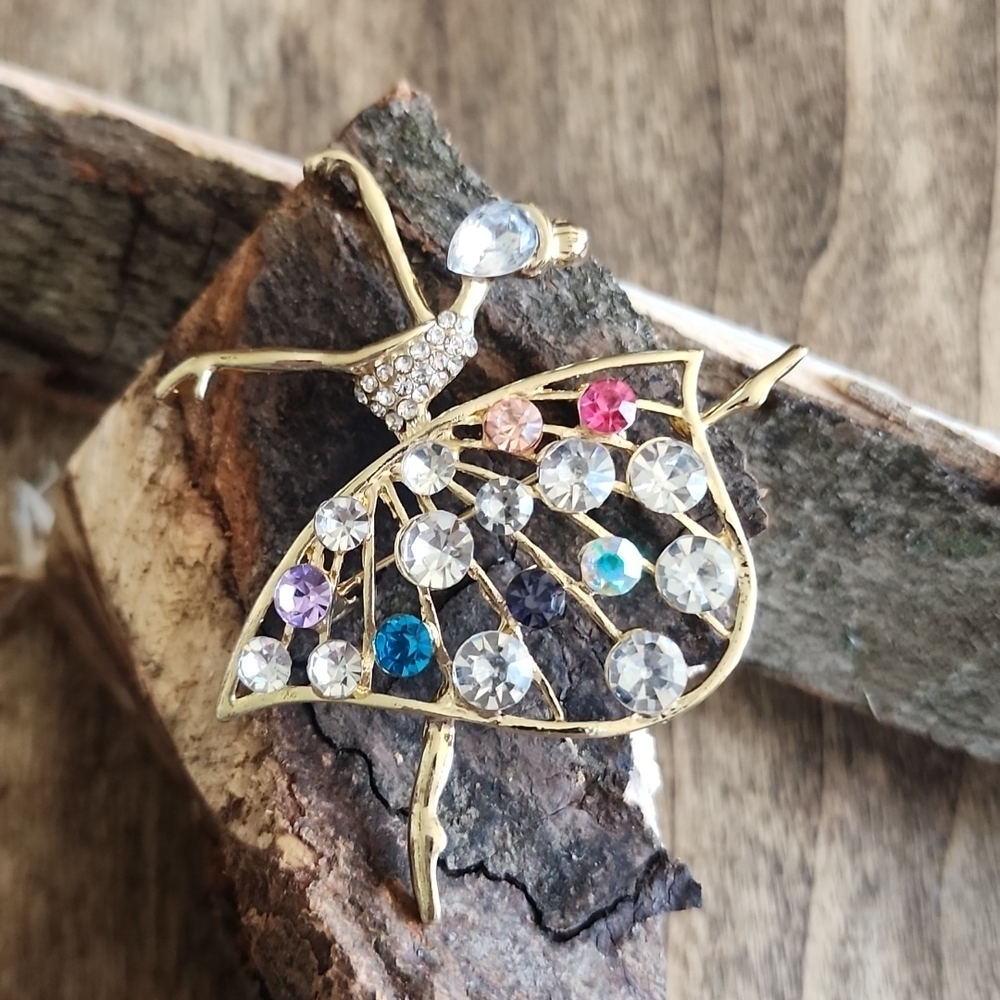 Ballerina Gemstone  Brooch